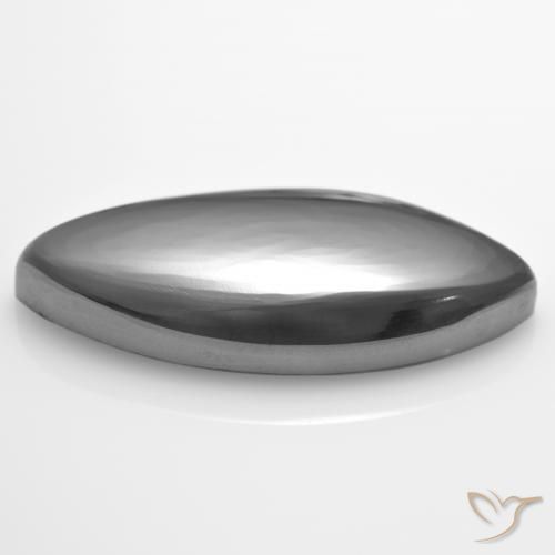 Ematite Grigio argento naturale da 26.80 ct, Taglio marquise, Opaco
