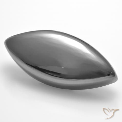 Ematite Grigio medio naturale da 37.51 ct, Taglio marquise, Opaco
