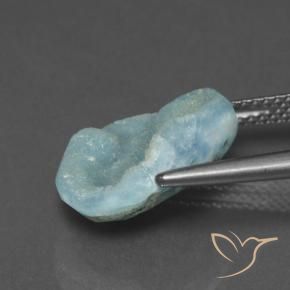 Druzy emimorfitica Verde blu naturale da 6.97 ct, Taglio a fantasia, Opaco