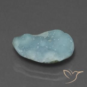 Druzy emimorfitica Verde bluastro chiaro naturale da 6.03 ct, Taglio a fantasia, Opaco