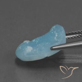 Druzy emimorfitica Blu acqua naturale da 7.82 ct, Taglio a fantasia, Opaco