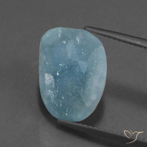 7.52ct Naturale Verde bluastro chiaro Druse emimorfite, Taglio a fantasia, Opaco