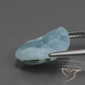 Druzy emimorfitica Verde bluastro chiaro naturale da 7.52 ct, Taglio a fantasia, Opaco