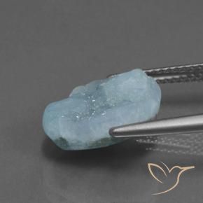 Druzy emimorfitica Verde bluastro chiaro naturale da 7.55 ct, Taglio a fantasia, Opaco
