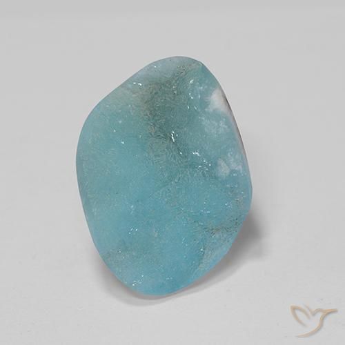 5.81ct Naturale Teal-blu Druse emimorfite, Taglio a fantasia, Opaco