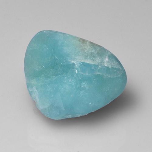 Drusa di emimorfite naturale blu da 8,65 ct, forma fantasia, opaco