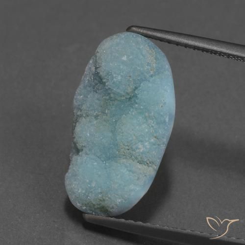 7.06ct Naturale Verde bluastro chiaro Druse emimorfite, Taglio a fantasia, Opaco