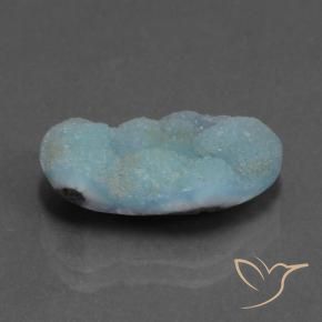 Druzy emimorfitica Verde bluastro chiaro naturale da 7.06 ct, Taglio a fantasia, Opaco