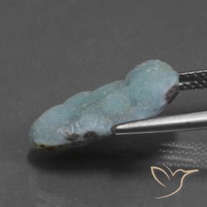 Druzy emimorfitica Verde bluastro chiaro naturale da 7.06 ct, Taglio a fantasia, Opaco