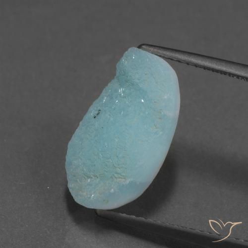 7.27ct Naturale Verde bluastro Druse emimorfite, Taglio a fantasia, Opaco