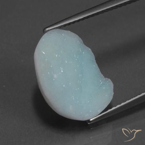 7.18ct Naturale Azzurro-Verde Druse emimorfite, Taglio a fantasia, Opaco