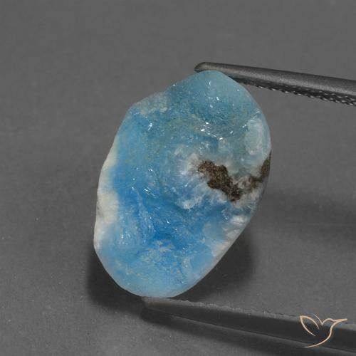 6.82ct Naturale Blu elettrico azzurro Druse emimorfite, Taglio a fantasia, Opaco