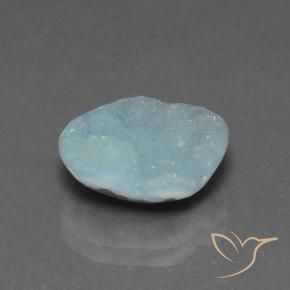 Druzy emimorfitica Verde bluastro chiaro naturale da 5.17 ct, Taglio a fantasia, Opaco