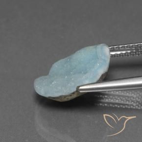 Druzy emimorfitica Verde bluastro chiaro naturale da 5.17 ct, Taglio a fantasia, Opaco