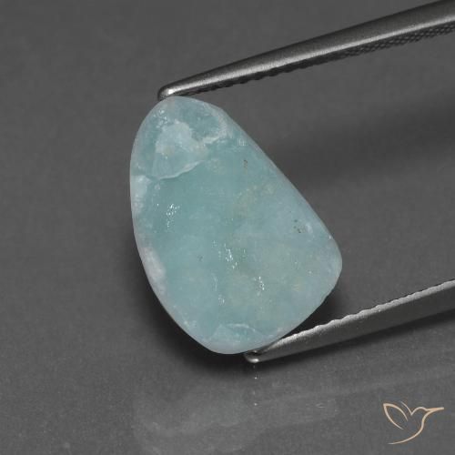 5.43ct Naturale Verde bluastro chiaro Druse emimorfite, Taglio a fantasia, Opaco