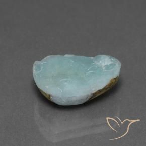 Druzy emimorfitica Verde bluastro chiaro naturale da 5.43 ct, Taglio a fantasia, Opaco