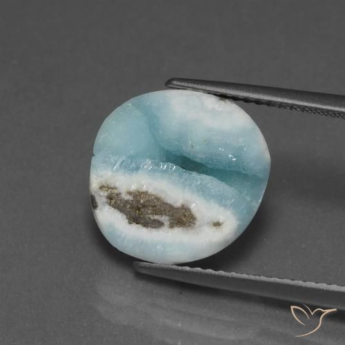 6.94ct Naturale Verde bluastro chiaro Druse emimorfite, Taglio a fantasia, Opaco