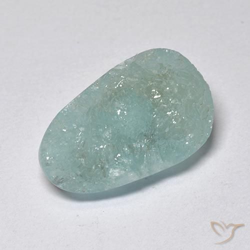 Druzy emimorfitica Blu verde naturale da 5.63 ct, Taglio a fantasia, Traslucido