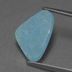 Drusa di emimorfite naturale blu da 4,17 ct, forma fantasia, opaco