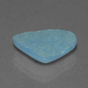 Drusa di emimorfite naturale blu da 4,17 ct, forma fantasia, opaco