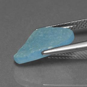 Drusa di emimorfite naturale blu da 4,17 ct, forma fantasia, opaco