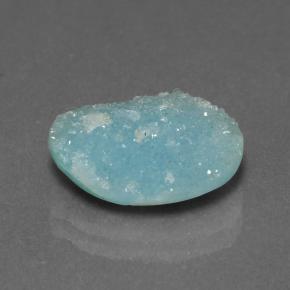 Drusa di emimorfite naturale blu da 4,15 ct, forma fantasia, opaco