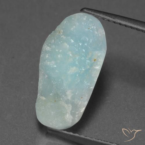4.94ct Naturale Verde bluastro chiaro Druse emimorfite, Taglio a fantasia, Opaco