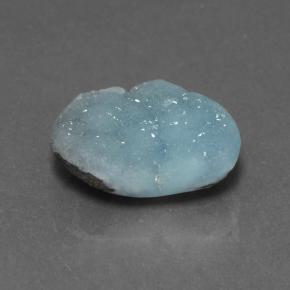 Drusa di emimorfite naturale turchese da 5,33 ct, forma fantasia, opaco