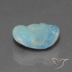 Druzy emimorfitica Verde bluastro chiaro naturale da 4.82 ct, Taglio a fantasia, Opaco