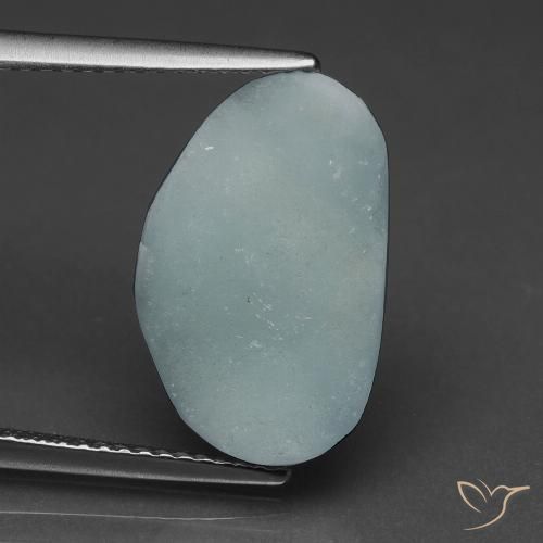 5.88ct Naturale Azzurro-Verde Pale Druse emimorfite, Taglio a fantasia, Opaco