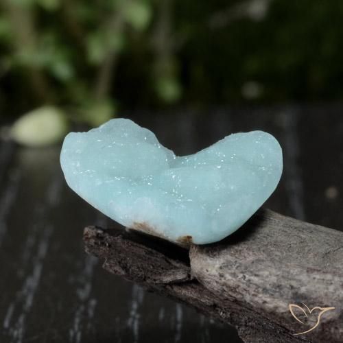 Druzy emimorfitica Schiuma di mare blu naturale da 5.62 ct, Taglio trillion, Opaco