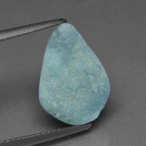 Drusa di emimorfite naturale blu da 4,91 ct, forma fantasia, opaco