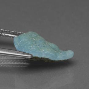 Drusa di emimorfite naturale blu da 4,91 ct, forma fantasia, opaco