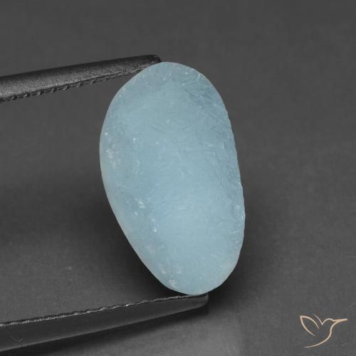 4.99ct Naturale Verde bluastro chiaro Druse emimorfite, Taglio a fantasia, Opaco