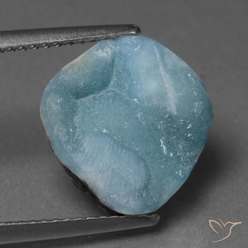 6.72ct Naturale Verde bluastro chiaro Druse emimorfite, Taglio a fantasia, Opaco