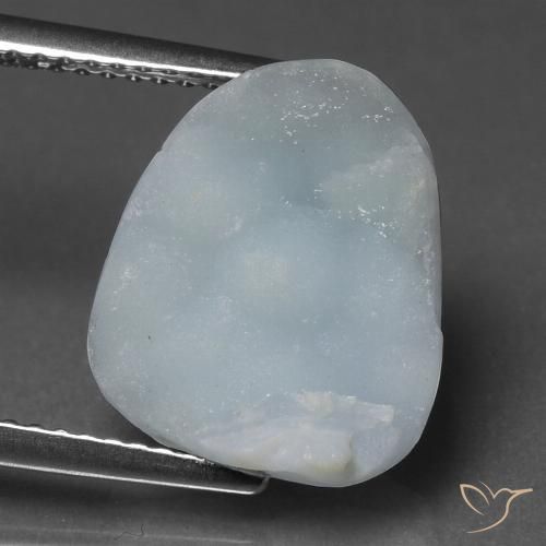 8.10ct Naturale Blu grigiastro Druse emimorfite, Taglio a fantasia, Opaco