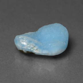Drusa di emimorfite naturale blu da 3,85 ct, forma fantasia, opaco