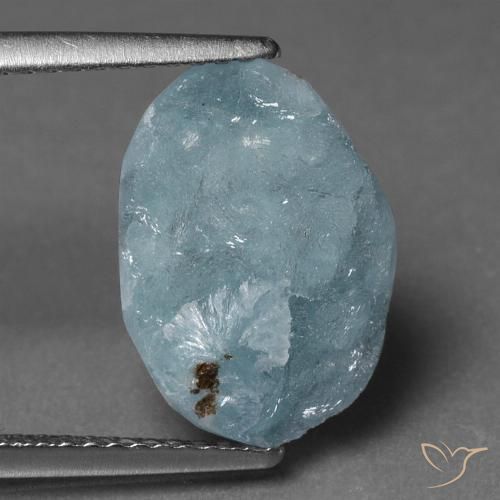 6.34ct Naturale Verde bluastro chiaro Druse emimorfite, Taglio a fantasia, Opaco