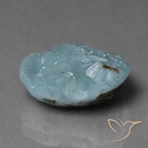 Druzy emimorfitica Verde bluastro chiaro naturale da 6.34 ct, Taglio a fantasia, Opaco