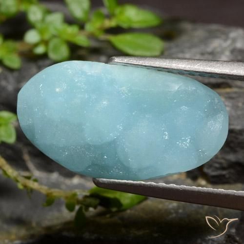 6.06ct Naturale Verde bluastro chiaro Druse emimorfite, Taglio a fantasia, Opaco