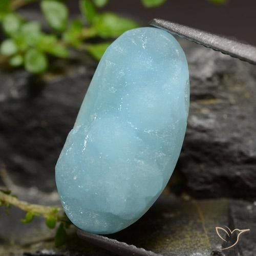 Druzy emimorfitica Verde bluastro chiaro naturale da 6.06 ct, Taglio a fantasia, Opaco