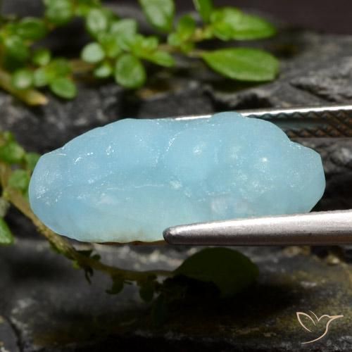 Druzy emimorfitica Verde bluastro chiaro naturale da 6.06 ct, Taglio a fantasia, Opaco