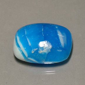 Emimorfite naturale blu da 11,42 ct, taglio a cuscino, opaco