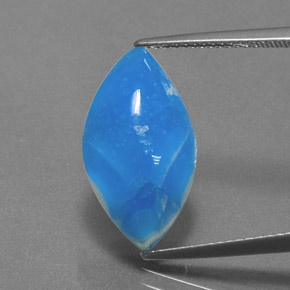 Emimorfite naturale blu da 9,64 ct, marchesa, opaco