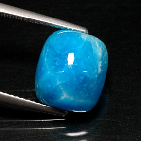 Emimorfite naturale blu da 8,31 ct, taglio a cuscino, opaco