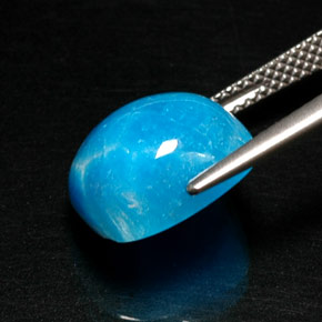Emimorfite naturale blu da 8,31 ct, taglio a cuscino, opaco