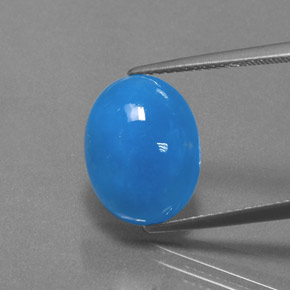 Emimorfite Blu naturale da 8.80 ct, Taglio ovale, Opaco