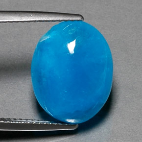 Emimorfite naturale blu da 11,21 ct, taglio ovale, opaco