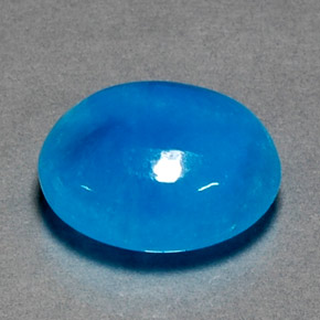 Emimorfite naturale blu da 11,21 ct, taglio ovale, opaco