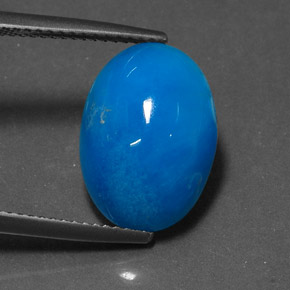 Emimorfite Blu naturale da 9.09 ct, Taglio ovale, Opaco